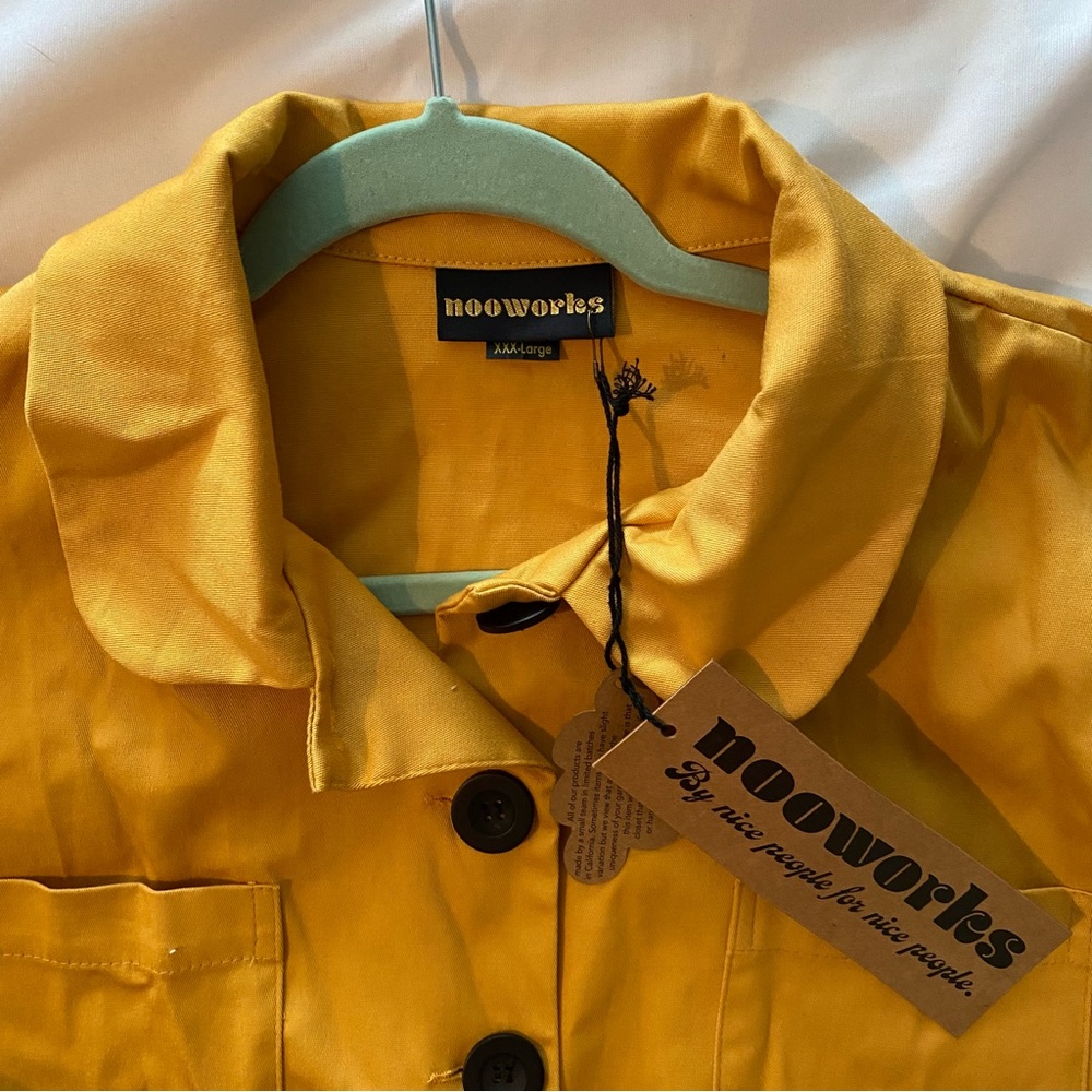 Nooworks yellow jacket pockets mustard yellow NWT